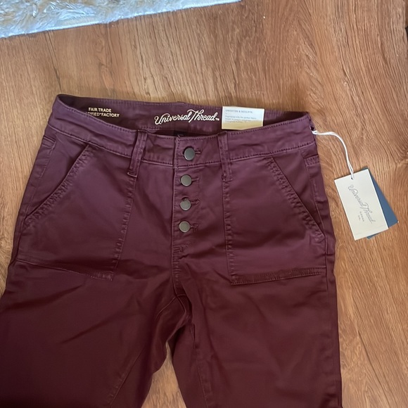 Universal Thread Maroon Skinny Jeans - Picture 2 of 4
